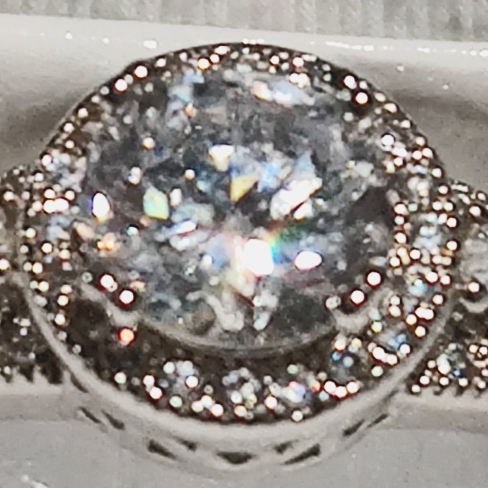 1.25 CTW White Sapphire Ring Size 8